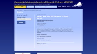 
                            6. VAdata New User and Refresher Training - Norfolk | Community ...
