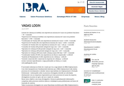 
                            9. VAGAS LOGIN - institutobra.com.br