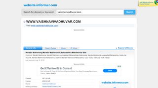 
                            3. vaishnavivadhuvar.com at WI. Marathi Matrimony,Marathi ...