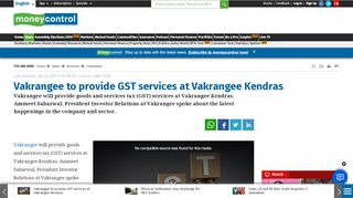 
                            8. Vakrangee to provide GST services at Vakrangee Kendras ...
