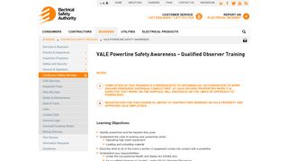 
                            5. VALE Powerline Safety Awareness – Qualified Observer Training ...