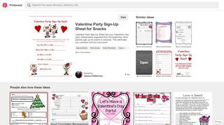 
                            3. Valentine Party Sign-Up Sheet for Snacks | Valentine ...