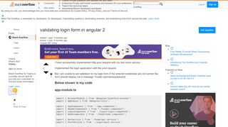 
                            9. validating login form in angular 2 - Stack Overflow