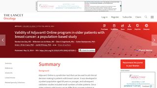 
                            3. Validity of Adjuvant! Online program in older patients ...