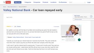 
                            4. Valley National Bank - Car loan repayed early Apr 23, 2018 ...