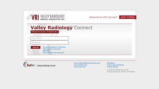 
                            5. Valley Radiology Connect - Login