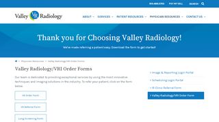 
                            8. Valley Radiology/VRI Order Forms | Valley Radiology