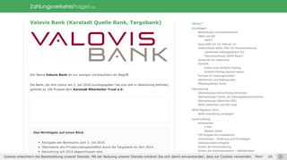 
                            3. Valovis Bank (Karstadt Quelle Bank, Targobank)
