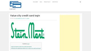 
                            5. Value city credit card login - Credit card