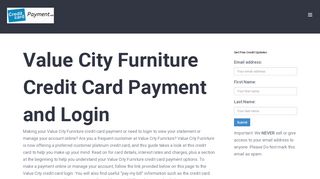 
                            6. Value City Furniture Credit Card Payment and Login
