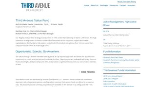 
                            2. Value - Third Avenue Management