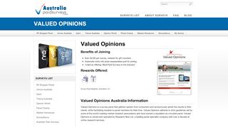 
                            8. Valued Opinions - australiapaidsurveys.com