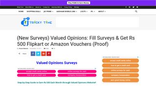 
                            5. Valued Opinions: Fill Surveys & Get Rs 500 Flipkart or ...