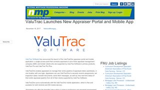 
                            6. ValuTrac Launches New Appraiser Portal and Mobile App