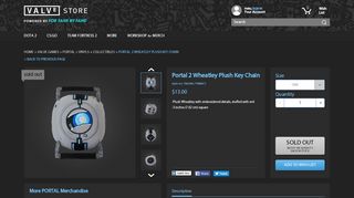 
                            4. Valve Store:Portal 2 Wheatley Plush Key Chain