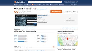 
                            6. VampireFreaks Reviews - 43 Reviews of Vampirefreaks.com | Sitejabber