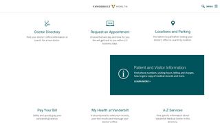 
                            3. VanderbiltHealth.com : For Patients - General Information