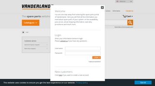 
                            1. Vanderlande - Spare parts webshop. Login