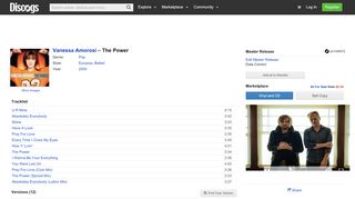 
                            7. Vanessa Amorosi - The Power | Releases | Discogs