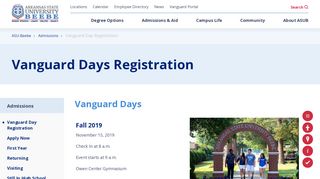 
                            8. Vanguard Days Registration - ASU-Beebe