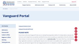 
                            1. Vanguard Information Portal - ASU-Beebe