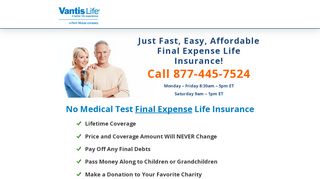 
                            5. Vantis Life - Final Expense Insurance - Final Expense Life ...