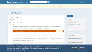 
                            3. var portal Login error - Laserfiche Answers