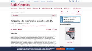 
                            1. Varices in portal hypertension: evaluation with CT. | RadioGraphics