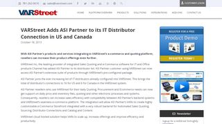 
                            6. VARStreet Adds ASI Partner to its IT Distributor Connection in US and ...