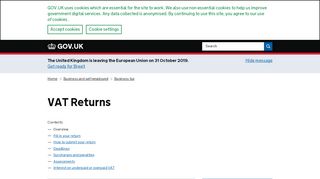 
                            5. VAT Returns - GOV.UK