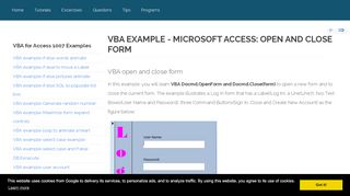 
                            11. VBA example - Microsoft Access: open and close form