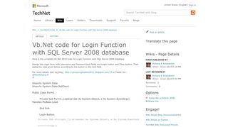 
                            9. Vb.Net code for Login Function with SQL Server 2008 ...