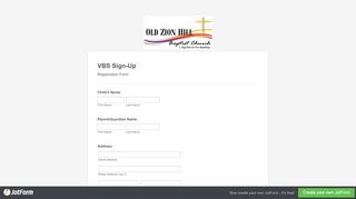 
                            5. VBS Sign-Up - form.jotform.com