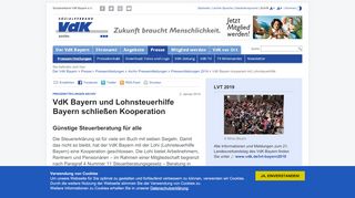 
                            6. VdK Bayern kooperiert mit Lohnsteuerhilfe | Sozialverband VdK ...