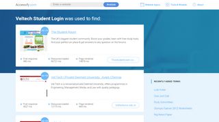
                            8. Veltech Student Login at top.accessify.com