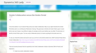 
                            9. Vendor Collaboration versus the Vendor Portal - Dynamics 365 Lady