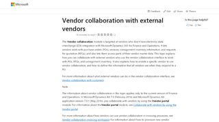 
                            1. Vendor collaboration with external vendors - Finance & Operations ...