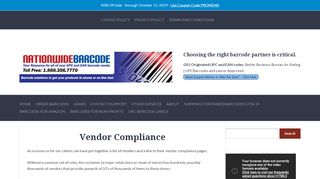 
                            6. Vendor Compliance - - Nationwide Barcode