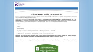 
                            5. Vendor Intro - The Resource Group - Welcome