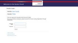 
                            3. Vendor Login - Sodexo Portal