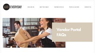 
                            2. Vendor Portal FAQs — Lux Everyday