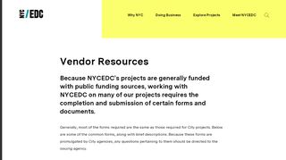 
                            6. Vendor Resources | NYCEDC