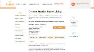 
                            8. Vendors | Sunrise Senior Living