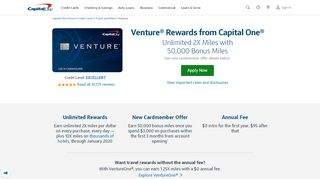 
                            11. Venture Miles Rewards Credit Card | Capital One