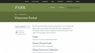 
                            6. Veracross Portal · The Park School of Baltimore