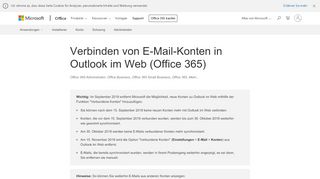
                            8. Verbinden von E-Mail-Konten in Outlook im Web (Office 365 ...