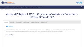 
                            9. VerbundVolksbank OWL eG (formerly Volksbank Paderborn ...