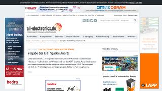 
                            6. Vergabe der KPIT Sparkle Awards | All-Electronics.de