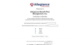 
                            4. Verification Of Benefits - Allegiance Benefit Plan Management