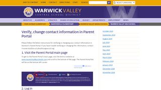 
                            3. Verify, change contact information in Parent Portal | Warwick Valley ...